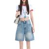 Gedijie High Waist Cowboy Shorts for Women