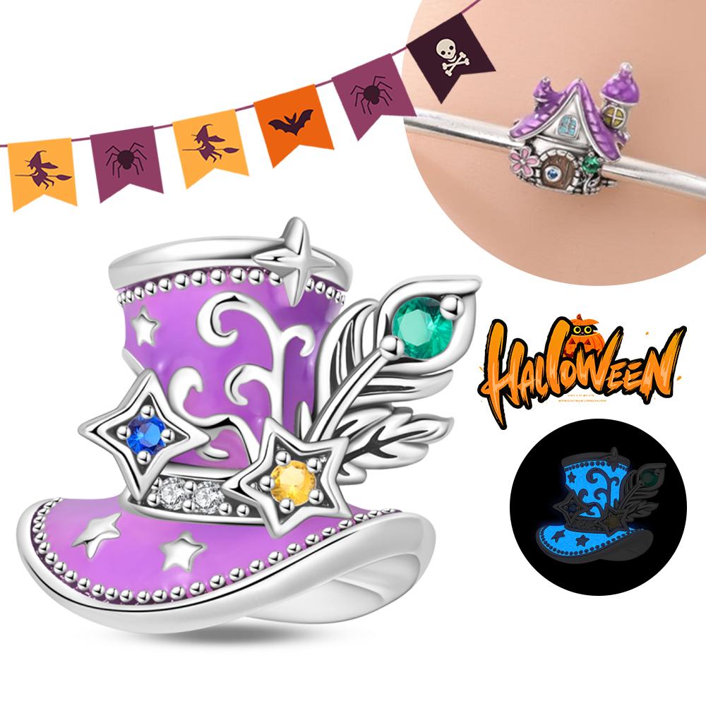 Хэллоуин Вечеринка Медный Светящийся Скелет Гроб Подвеска Бусины Подходят Браслет-шарм Для Изготовления Ювелирных Изделий Женские Подарки