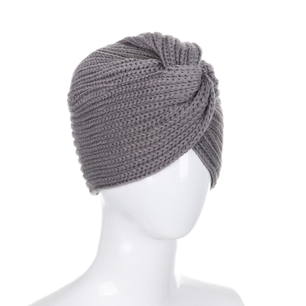 Winter Knitted Croceht Beanies Twist Headwrap Hat Ladies Turban Women Felt Hat Head Wrap Caps