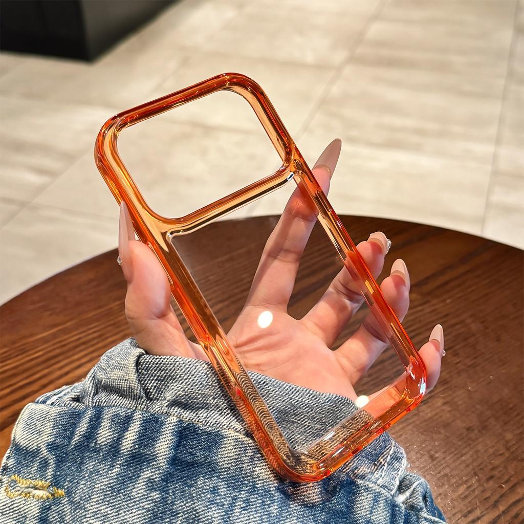 Прозрачный Жесткий Акриловый Чехол для For Iphone 17 16 Pro Max 14 1 Plus 12 13 11 Air Прозрачный Металлическая Кнопка Ударопрочный Тонкий Чехол