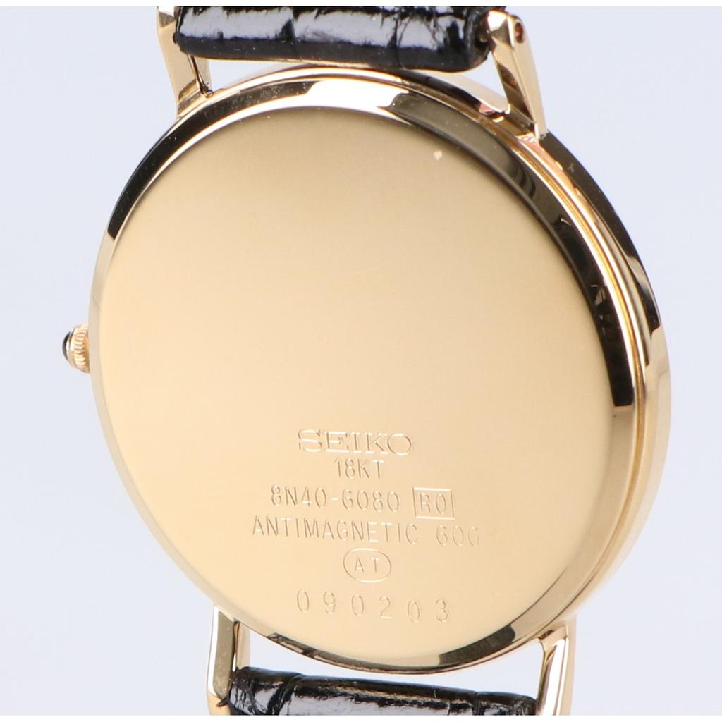 SEIKO 8N40-6080 18KT Dolce Quartz Watches Yellow GoldUsed