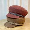 Ангоровая красная замшевая кепка-ньюсбой женская осенне-зимняя британская литературная беретка с небольшим темпераментом шляпа художника