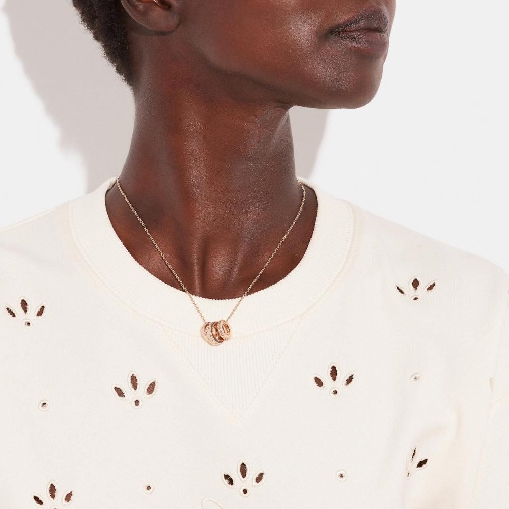 Coach Фирменное колье Rondell Розовое золото