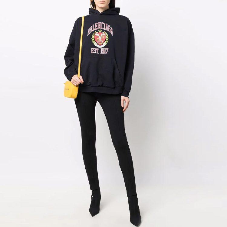 Balenciaga Толстовка Свободный крой Унисекс Темно-синий 675003TLV908067