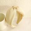 Middle Cross Fashion Headband Women Hair Fabric Craft Solid Color Tie Headdress Hairpin