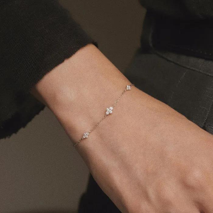 _diamant trefle bracelet.