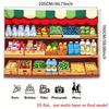 Двумерный гобелен для детской комнаты, полки продуктового магазина с овощами и напитками, декор