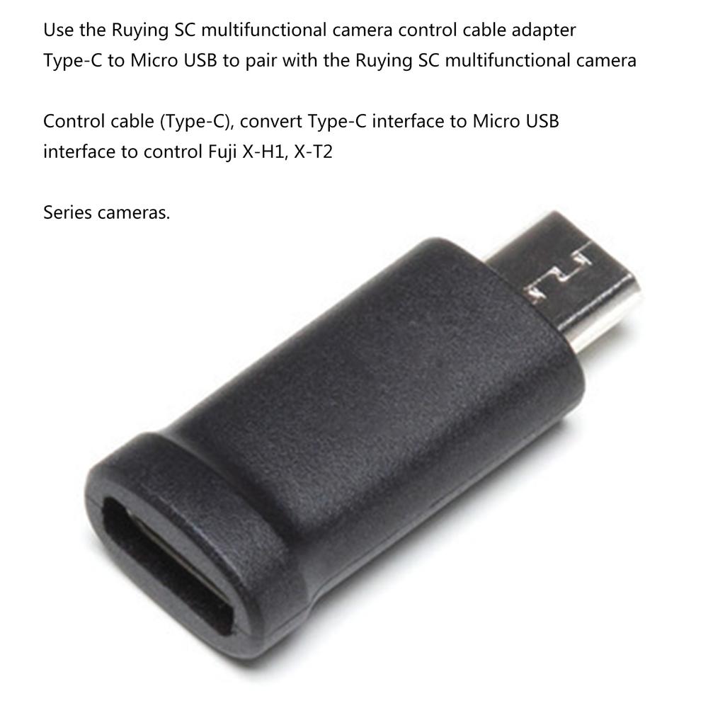 Универсальный адаптер-конвертер кабеля для камеры Type-C на Micro USB, совместимый с камерами серии Fujifilm X-H1 X-T2