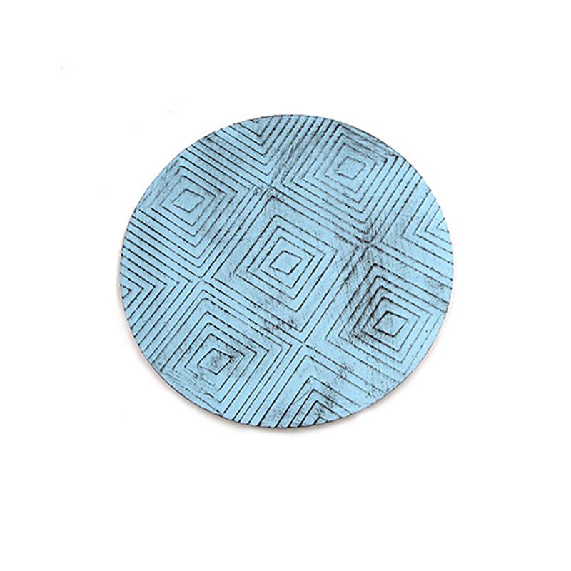 Домашний декор Синий круглый настенный подвесной декор Металлическое настенное украшение Подвесной светильник Металлический диск неправильной формы