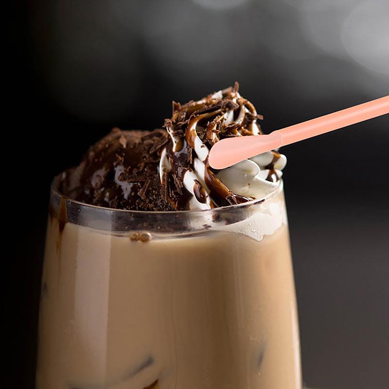 100Pcs Multicolour Straw Drinking Straw Spoon Bar Pub Slush Straw Party Supplies