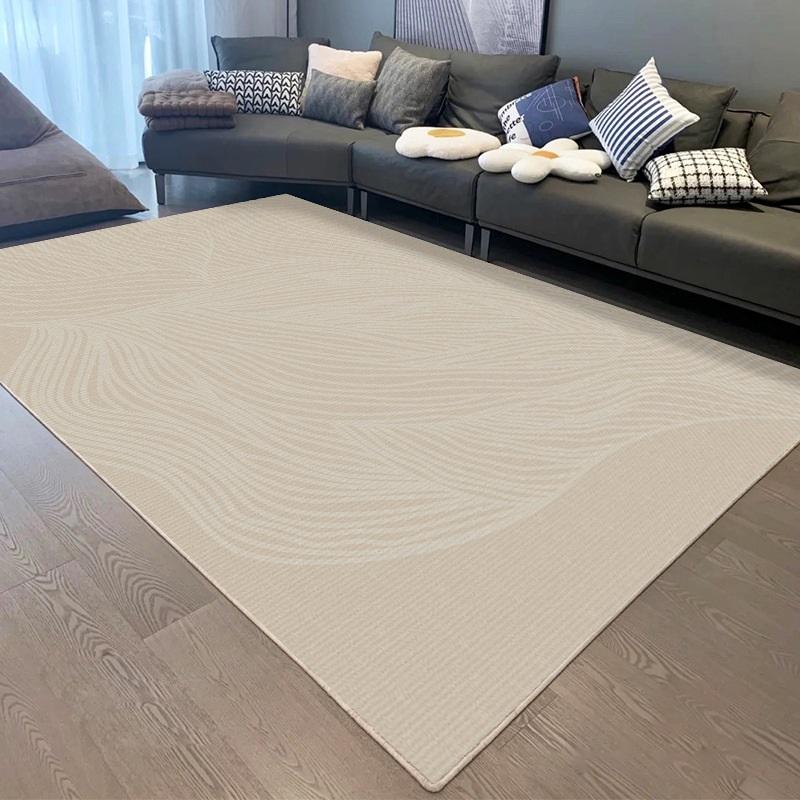 Modern Minimalist Geometric Floor Mat In Neutral Tones for Living Room or Bedroom