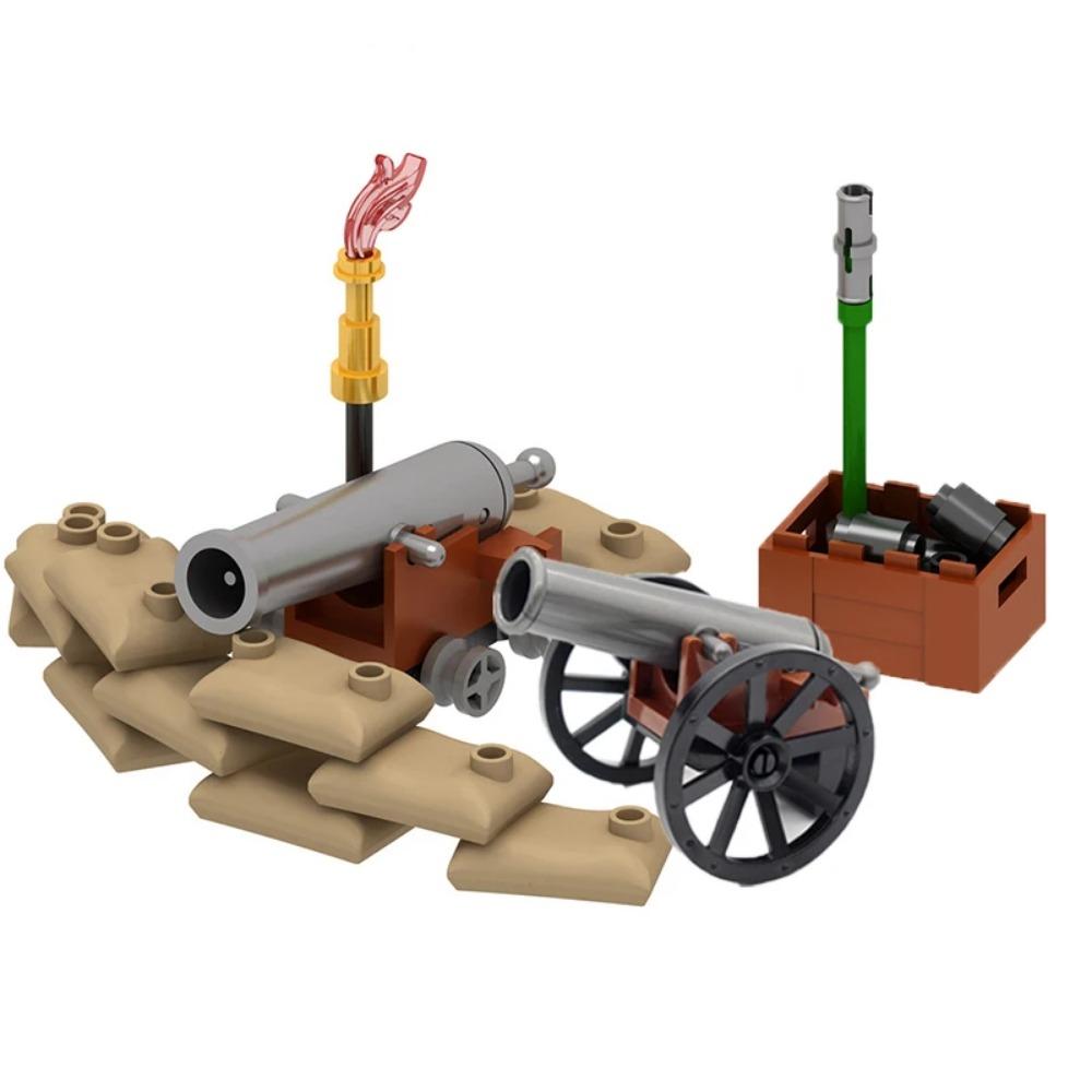 MOC Военные Строительные Блоки Фигурка Солдат Наполеоновских Войн Аксессуары Оружие Пушка Мешок с Песком Армия Пират Мини Кирпичик подарок X003 Сделай Сам
