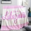 1PC Luluzinha Print Flannel Blanket, High quality All Seasons, Home Decor, Warmth and Comfort, Perfect for Christmas Gifts