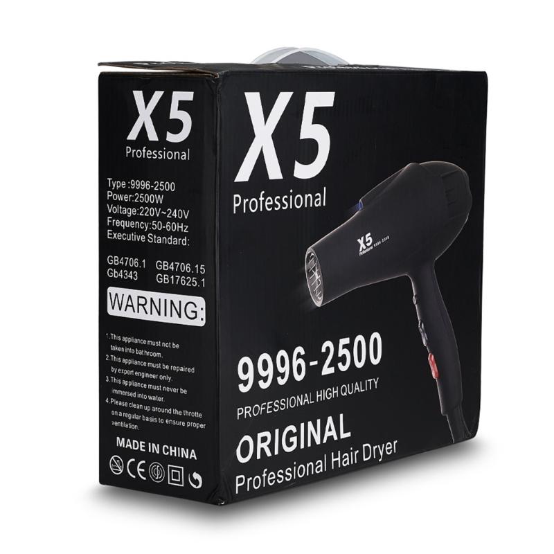 Hair Dryer Professional Blow Dryer 2500W Powerful Fast Drying Low Noise Quick Dryer with Nozzle Hair Blow Dryer