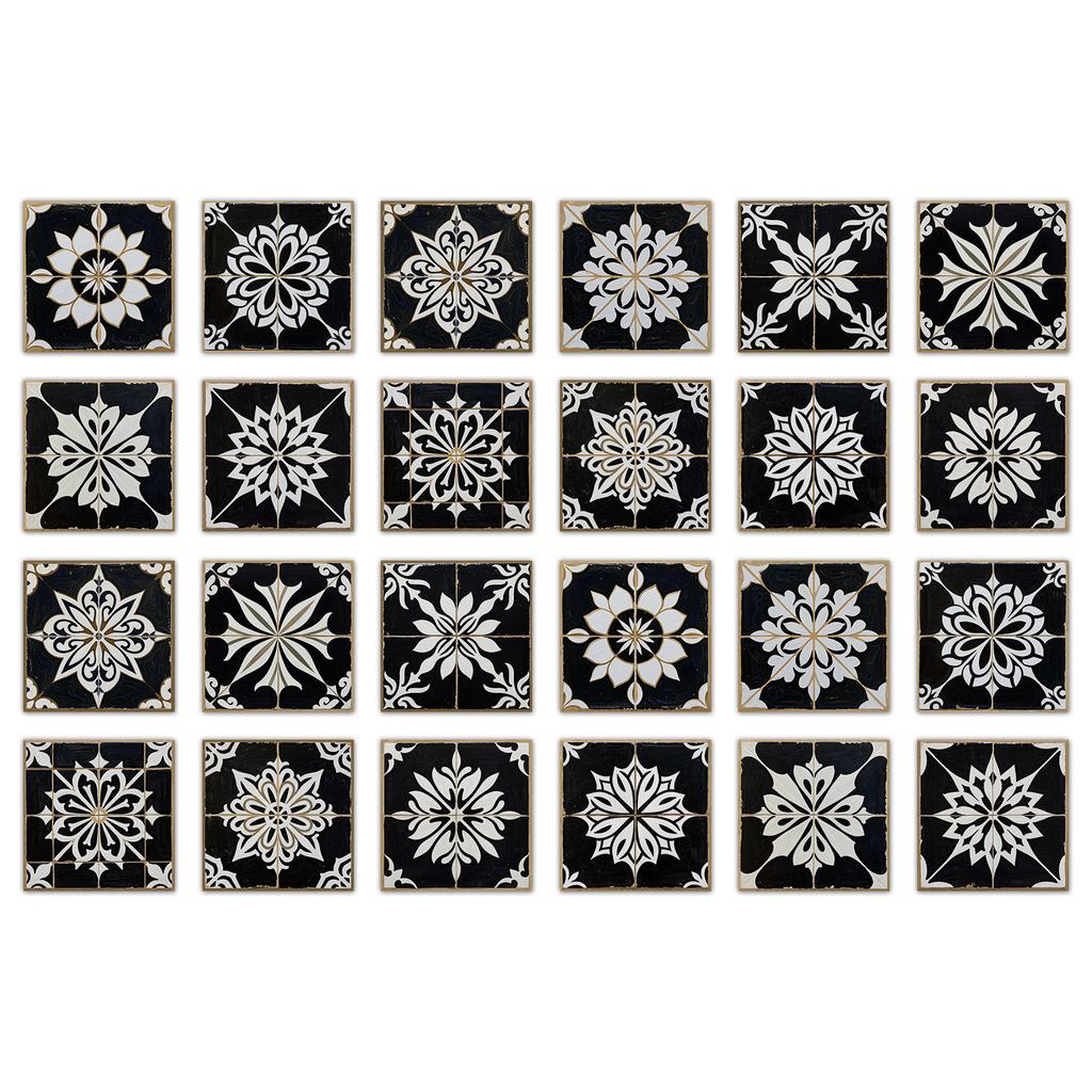 24 шт. Наклейка на стену в европейском стиле под плитку, самоклеящаяся, для кухни, ванной комнаты, декоративные наклейки на плитку, глянцевые хрустальные наклейки на стену