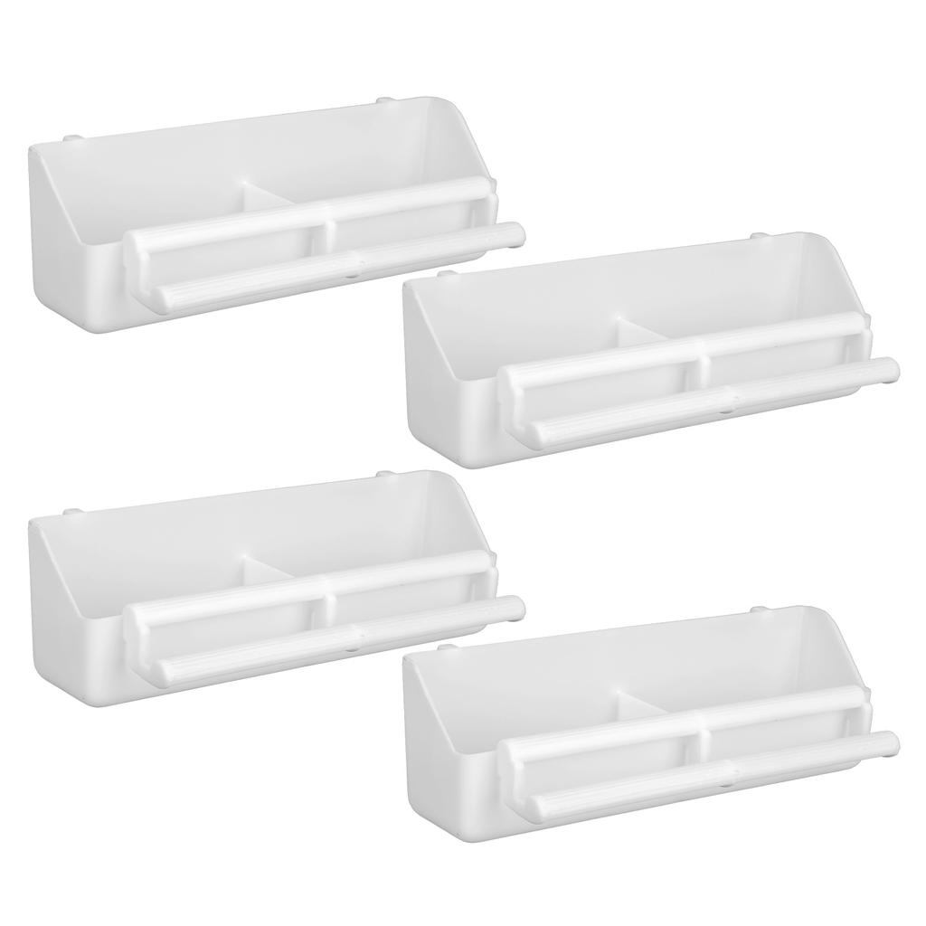 4pcs Parrots Feeder Pet Bird Hanging Food Water Bowl Pigeons Stand Cage Feeding Tools