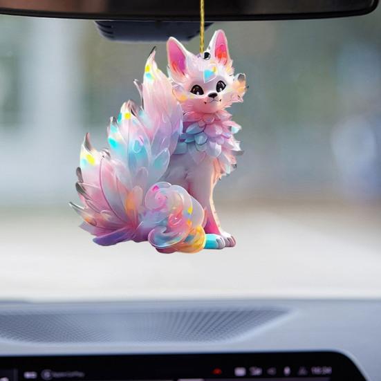 Автомобильная подвеска в виде белки, подвесное украшение со шнурком, легко подвешивается, универсальное использование, украшение для брелока, автомобильный аксессуар