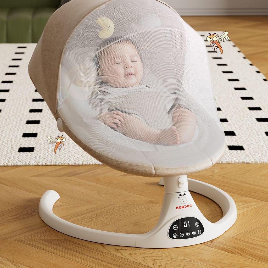 Электрическая качалка Bobodou для малышей - Успокаивающая колыбелька и качалка для новорожденных