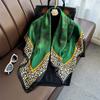 90×90 см Атласный Шарф Дизайн Цветы Шелковый Квадратный Женские Шарфы на Шею Платок Бандана на Голову для Пляжа Женская Бандана