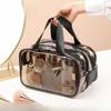 Multifunction Transparent Cosmetic Bag PVC Dry and Wet Separation Makeup Bag Waterproof Large Capacity Travel Toiletry Bag