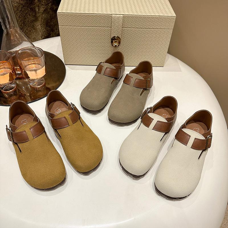 Туфли Boken женские матовые с плоским дном, одна педаль 2024 года, мягкое дно, мягкая поверхность, удобные, уродливые, милые, японские, ретро, с полной сумкой на голове, одинарные туфли