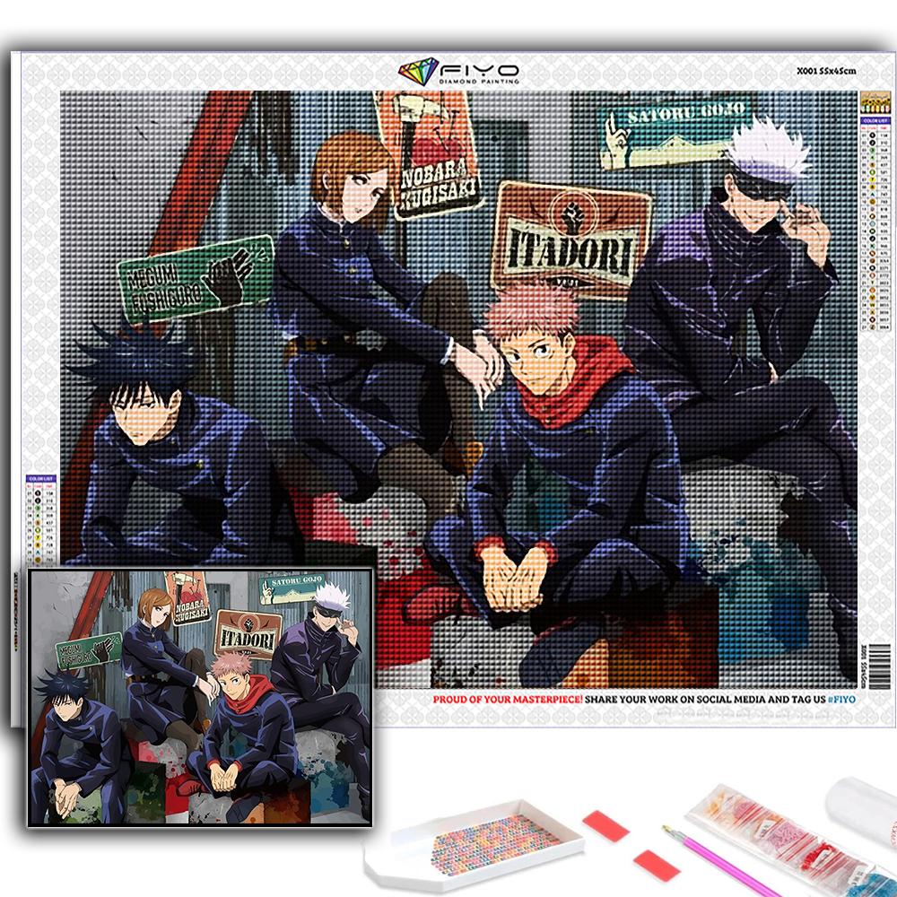 5D DIY Алмазная вышивка Дзюдзюцу Кайсен Алмазная картина Мозаика Украшение дома