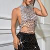 Шикарные Камни Украшают Открытые Спиной Изделия С Металлической Цепью Уникальная Цепь На Тело Для Изысканного И Дерзкого Образа