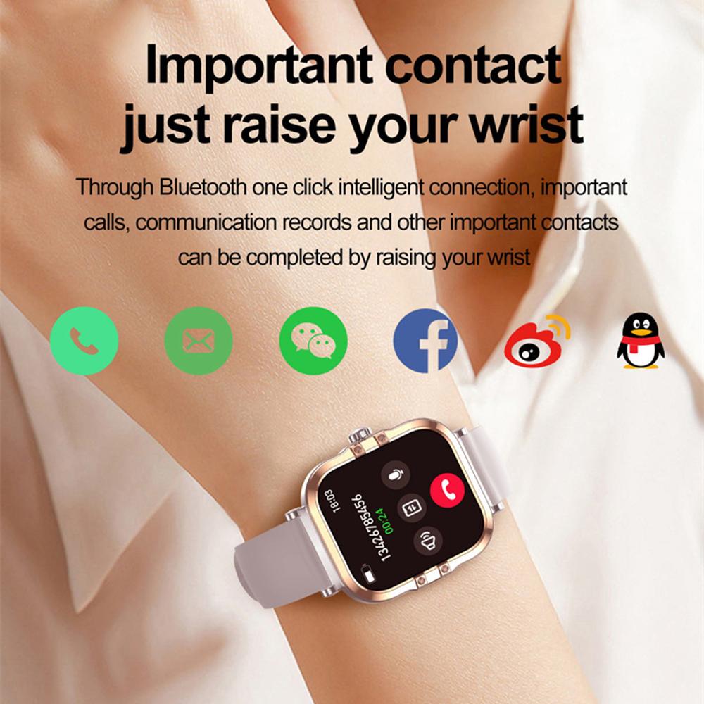 HK82 1,75-дюймовый AMOLED квадратный экран NFC умные часы монитор здоровья наручные часы, стальной ремешок