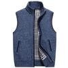 Knit Sleeveless Mens Fall Fleecelined Cardigan Vest Loosefit Casual Outerwear Vest