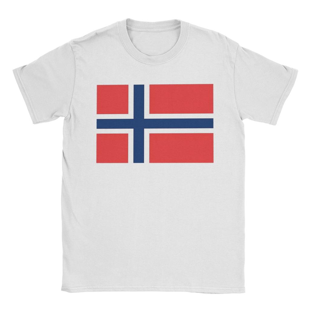 Norway flag Cotton TShirt For Unisex Beach Vintage TShirts ONeck Harajuku Tee Shirt Plus Size Custom DIY Tops