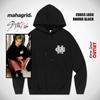 Stray Kids Stray Kids and Mahagrid Collaboration, CROSS LOGO HOODIE BLACK