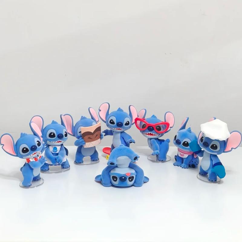 Toptoy Серия фигурок «Привет, Стич» Милые украшения Флок Модный тренд Игрушки Украшение для дома