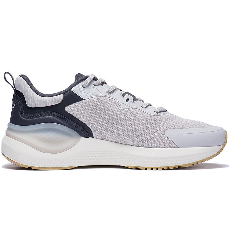 Li Ning Скользкие, износостойкие, дышащие, легкие, низкие, повседневные, для бега, мужские, серые ARST081-2