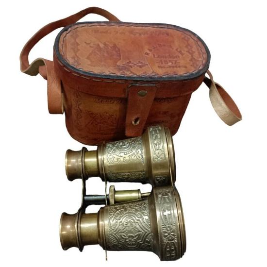 Винтажный латунный бинокль с тиснением, подзорные трубы, морской бинокль, оперные очки, пасхальный подарок, день святого валентина, день рождения, домашний декор