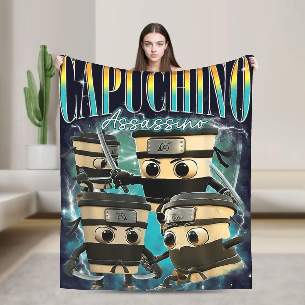 Italian Brainrot Bobrito Bandito Blanket Quality Soft Warm Throw Blanket Winter Girls Boys Couch Chair Sofa Bed Funny Bedspread