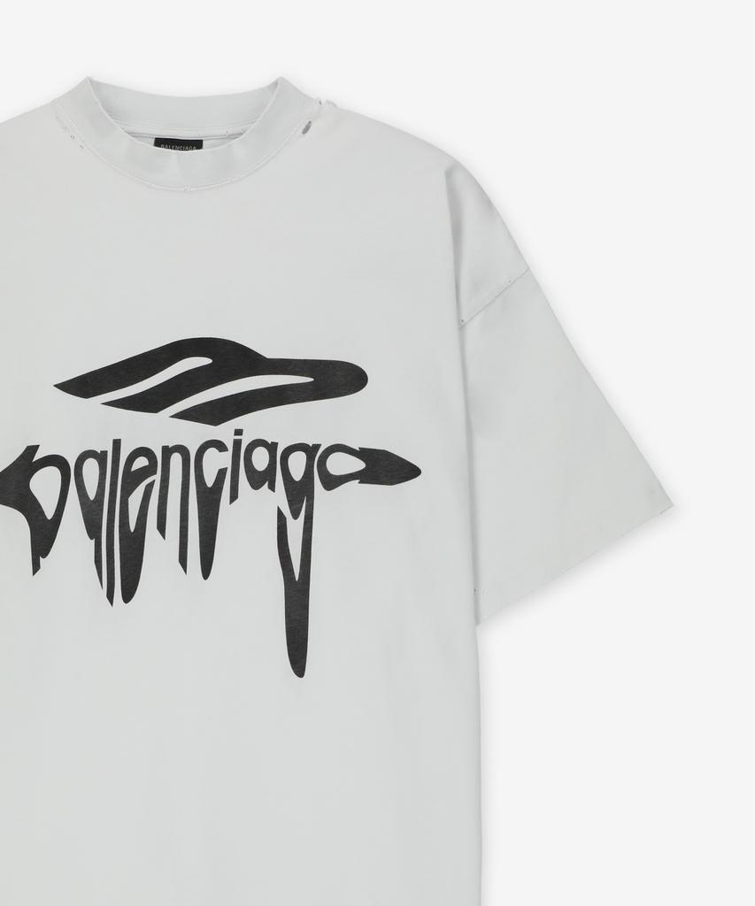 Ballensiaga 3B Liquified Oversized Short Sleeve T-Shirt - White / 787349Trvs89081