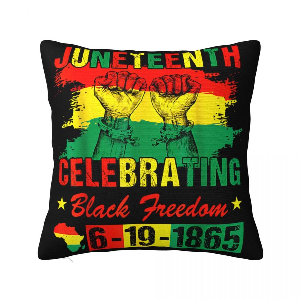 Наволочка 'Сердцебиение Черноты' Juneteenth, Чехол для Подушки из Полиэстера, Декор, История Чернокожих, Африканская Америка, Декоративная Наволочка для Подушки, Постельное Белье