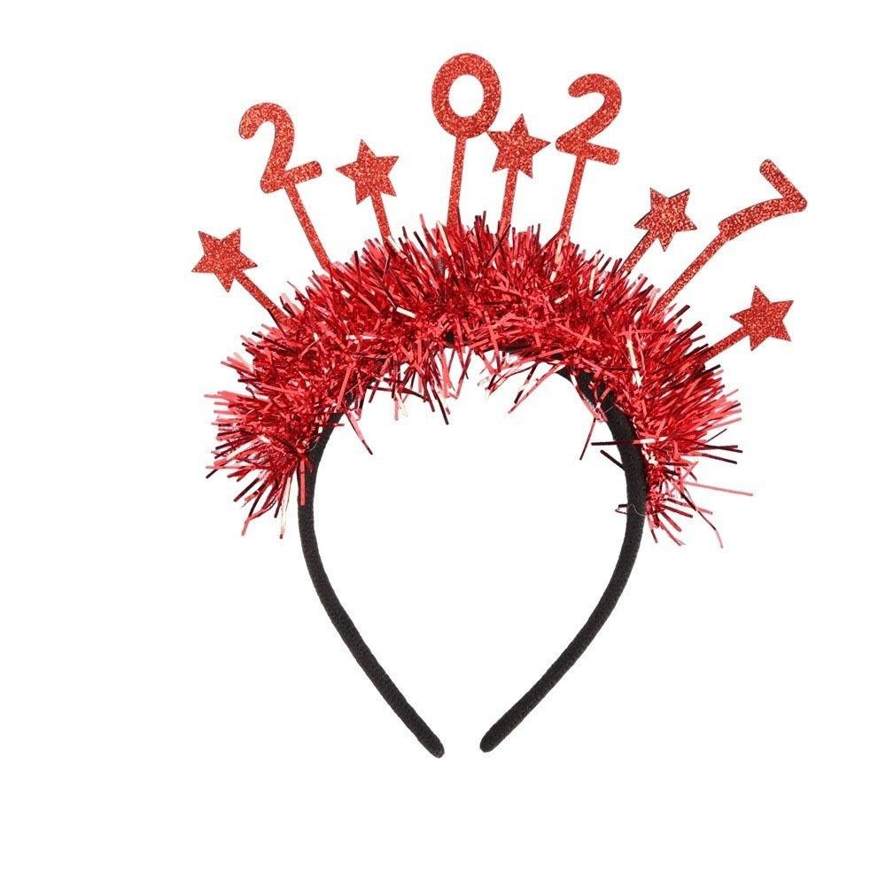 Glitter Christmas Hairband Star Sequin Party Photo Props Happy New Year Headband Party Supplies