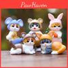 Cat Action Figure Model Collectible Toy With Bunny Ears Cute Animal Gift Decor