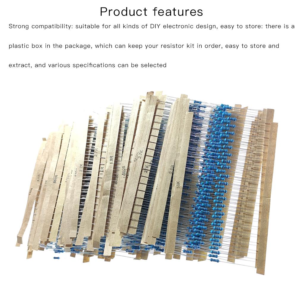 1460 шт./набор Резисторы 1/4 Вт Пленочные резисторы 73 типа 1R-1M Набор для сортировки с пластиковой коробкой
