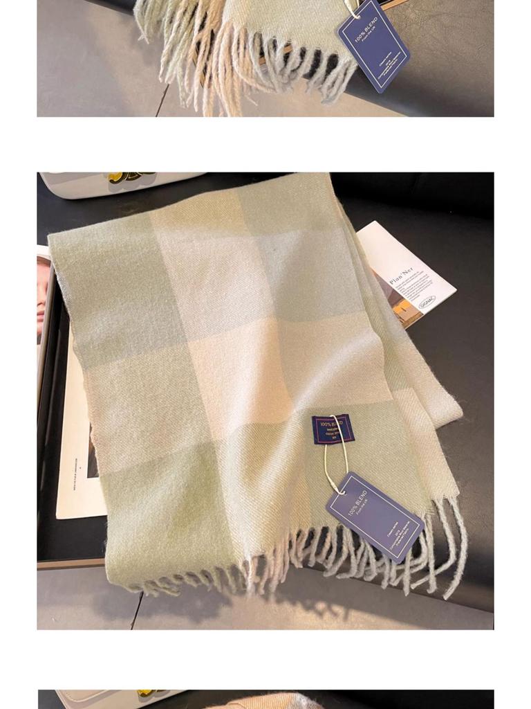 Женский классический британский стиль Черно-белый клетчатый шарф, зимний шаль из искусственного кашемира, двусторонний дизайн в клетку «шахматная доска» для пар