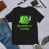 230 Gsm 100% Cotton Spanish Or Vanish Language Learning Owl Funny Meme Shirt Ironic Shirt Owl Lover Gift Oddly Specific Unhinged Shirt Cursed Cringe