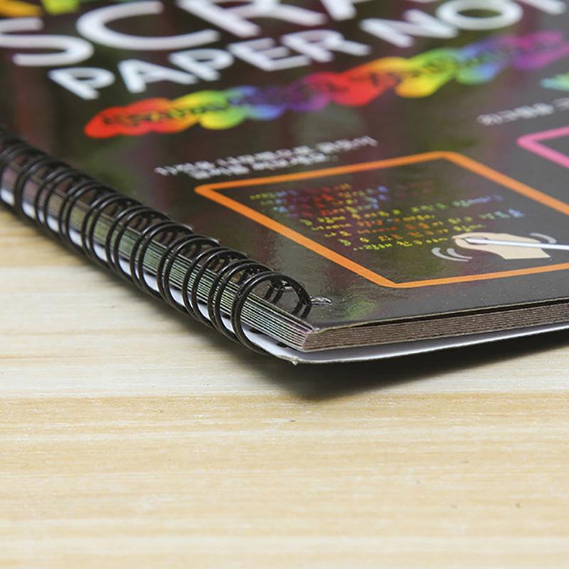1 Set Children Diy Graffiti Book Montessori Educational Toys Rainbow Magic Scratch Off Paper For Kids Arts Scraping Painting Toy