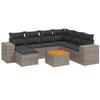 VidaXL Salon de Jardin avec Coussins 8 pcs, Canapés de Terrasse, Ensemble de Meubles de Patio, Mobilier d'Extérieur, Gris 3225563