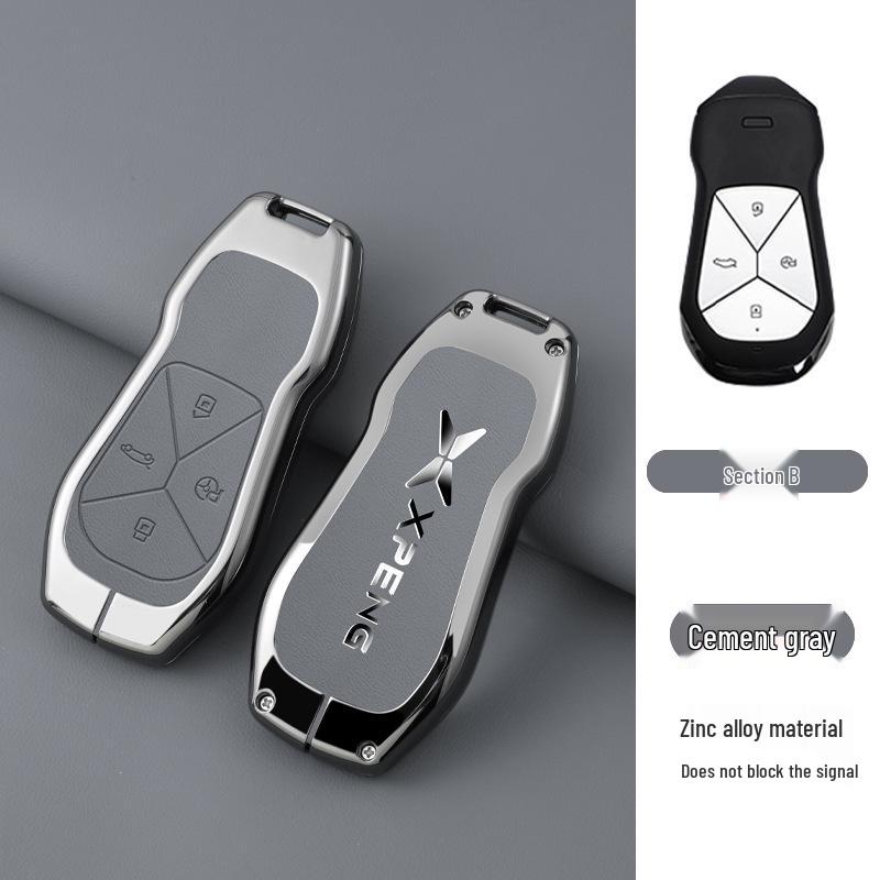 XPeng P7/P5/G3/G3i/G9 Key Case with Buckle & Rope - 2022 Model Car Key Shell Modification