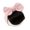 Детская повязка на голову с париком и бантом, с челкой, эластичная хлопковая повязка для волос, удобный парик, аксессуары для волос для маленьких девочек