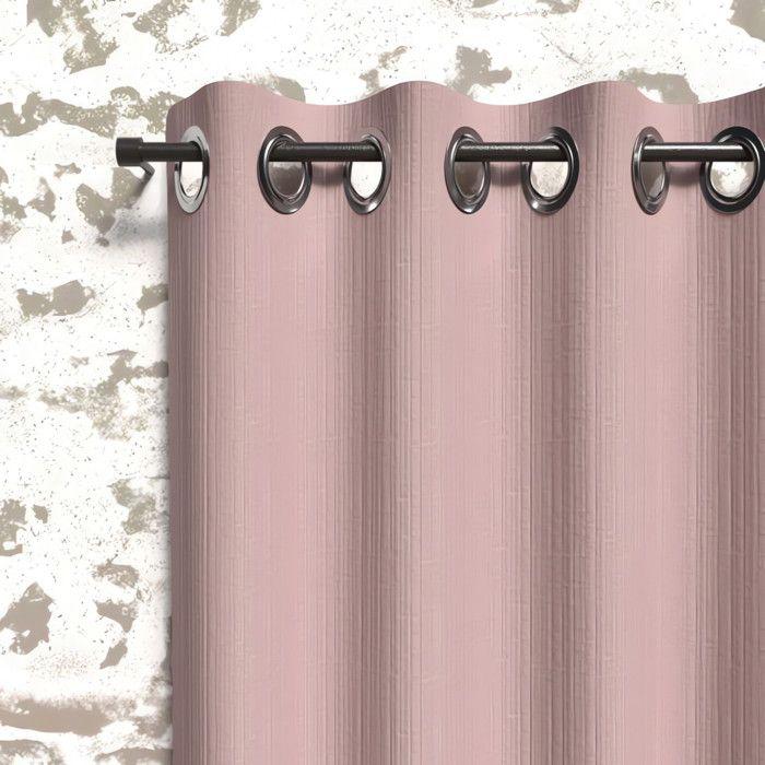 Blackout Curtain with Eyelets 135x250 Cm BOHEME Old Pink, by Soleil d'Ocre