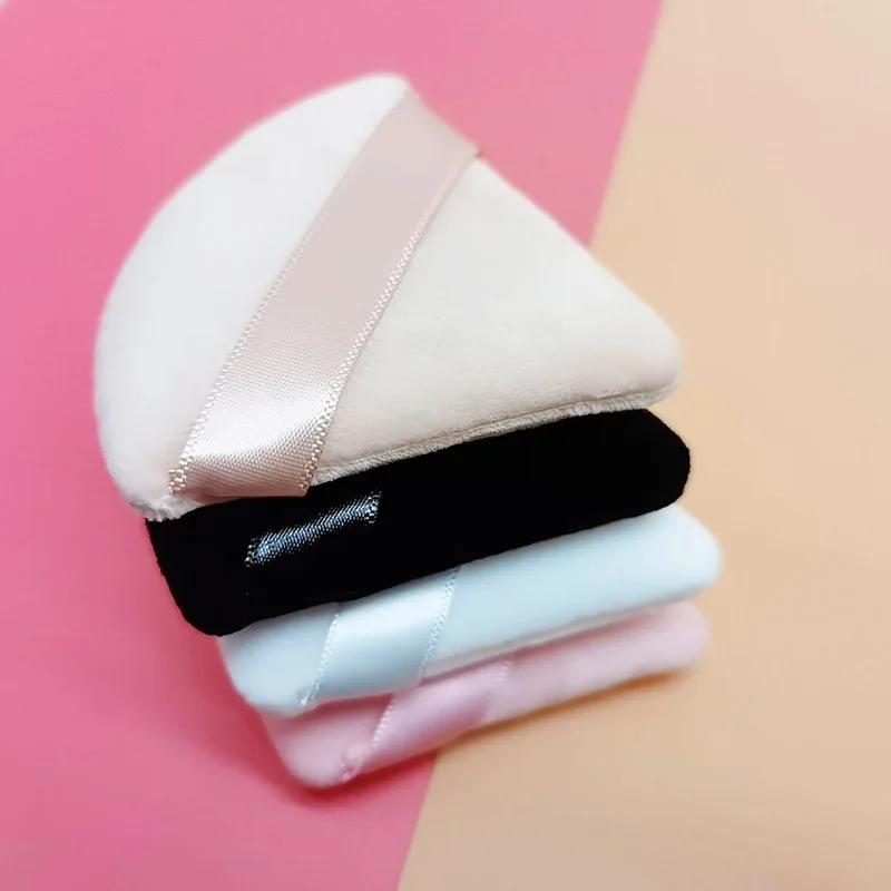 2/4/6/10Pcs Mini Triangle Powder Puff Face Makeup Sponge Cosmetics Soft Cotton Face Washable Velvet Makeup Puff Tools