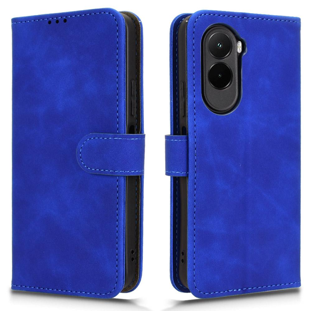 Для Xiaomi Poco M7 4G (США) (171 мм) Кожаный чехол с ощущением кожи, противоударный, кошелек-подставка, чехол-книжка для телефона