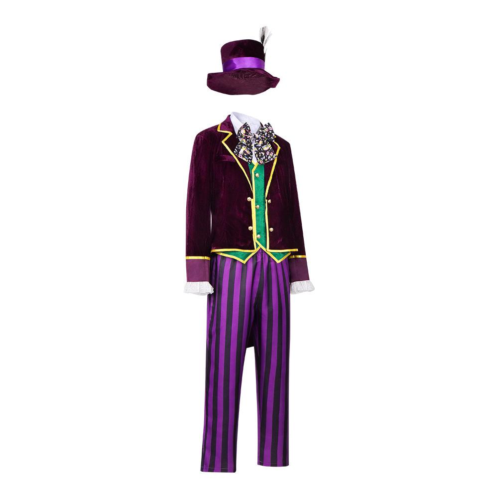 Cosplay Alice in Wonderland cos costume Mr. Mad Hatter cosplay halloween costume